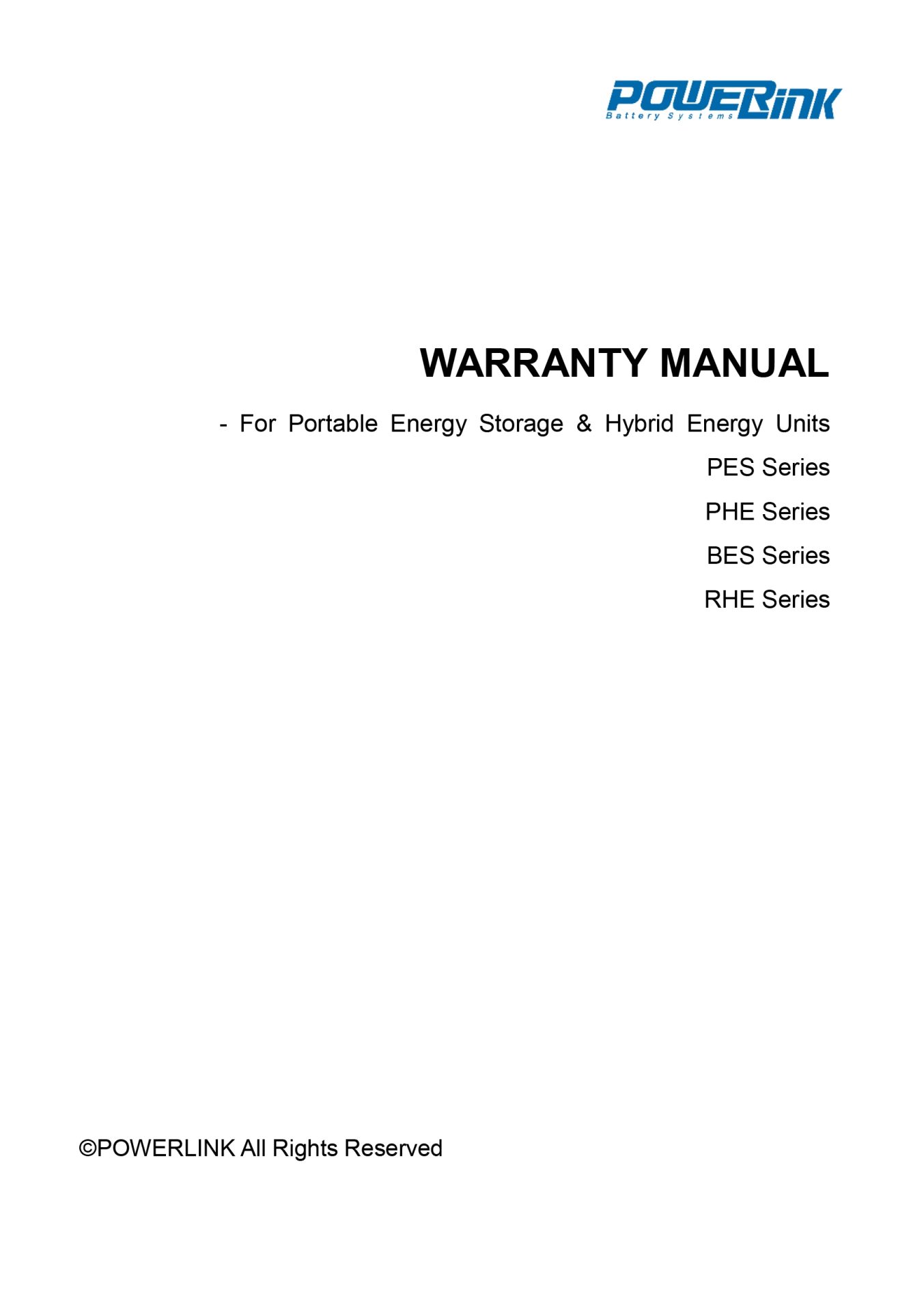 Warranty Manual-Portable Energy Storage...